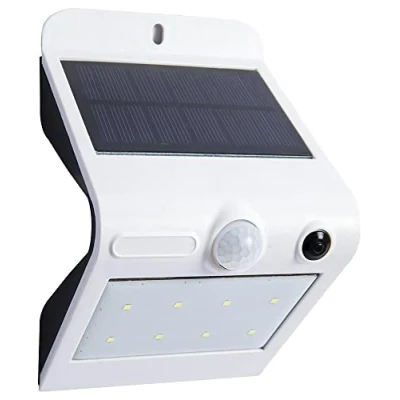 Image of PRO ELEC PEL01359 IP65 Outdoor Solar LED Security Wall Light with PIR Sensor, White