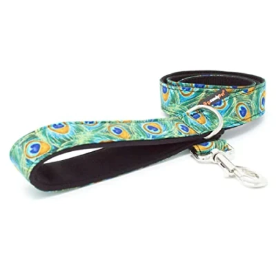 Image of candyPet Dog Leash 120 cm Cotton with Soft Shell Padded Handle, Peacock