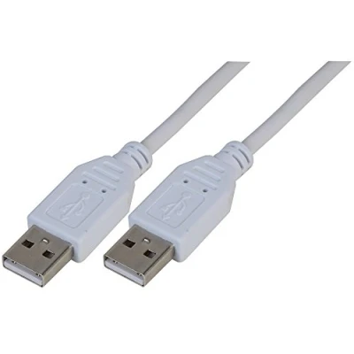 Image of PRO SIGNAL PSG91451 Lead, USB2.0 A Male to Male, White 1m
