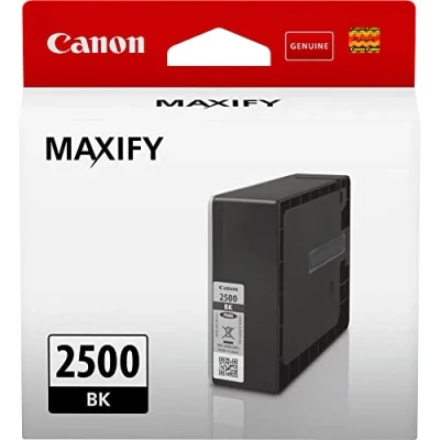 Image of Canon PGI 2500 BK 29.1 ml black original ink tank for MAXIFY iB4050, iB4150, MB5050, MB5150, MB5155, MB5350, MB5450, MB5455