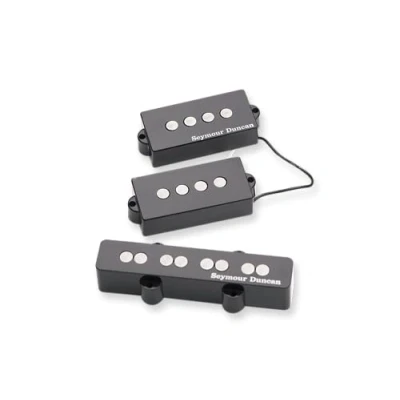 Image of Seymour Duncan Quarter Pound 4 String Jazz Bass Pickup Set Black