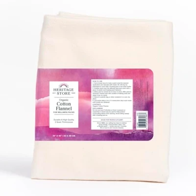 Image of Heritage Store Cotton Flannel, Organic, 13 Inches X 15