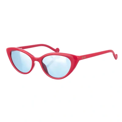 Image of Liu Jo Womenss cat eyes shaped acetate sunglasses LJ712S Light Blue One Size