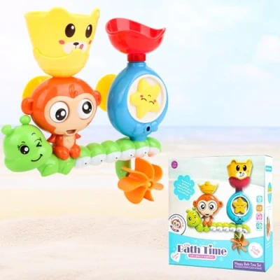 Image of Xwin Sportseries Kids Water Works Pipes Bath Paddling Pool Sprinkler Time Toy for Children Waterfall Shower Bathtub Babies Fun Educational Gifts Toddlers Boys Girls