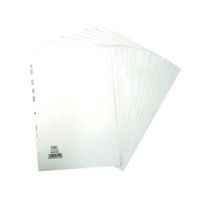 Image of &quot;4X&quot; Elba 12 Part Divider 160gsm Multipunched A4 White 400007502