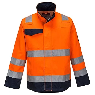 Image of Portwest Modaflame RIS Orange/Navy Jacket, Color: Orange/Navy, Size: L, MV35ONRL