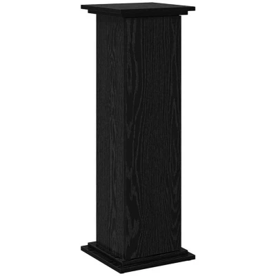Image of vidaXL Display Stand with Storage Black Oak 31x30x90 cm Engineered Wood