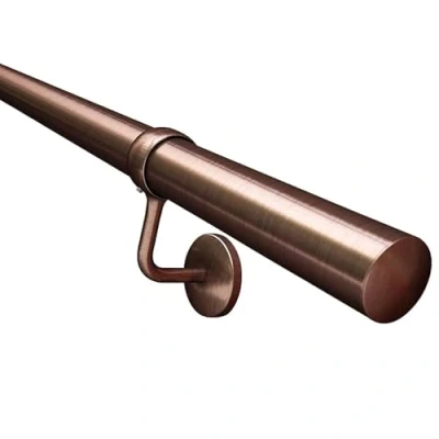 Image of EAI Handrails for Stairs Banister Hand Rail 3600mm Indoor Staircase Antique Copper Kit with 3 Rails &amp; 4 Handrail Brackets