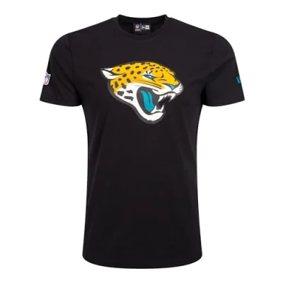 Image of New Era Jacksonville Jaguars NFL Team Logo Black T Shirt