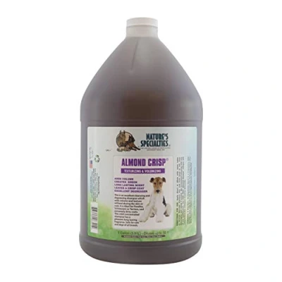 Image of Nature&#039;s Specialties Almond Crisp Dog Shampoo Deep Cleansing for Dogs &amp; Cats Volumising Adds Texture Volume to Coat Long Lasting Pleasant Fragrance, 3.8 Litre