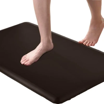 Image of Art3d Anti Fatigue Mat 1/2 Inch Cushioned Kitchen Mats Non Slip Foam Comfort Cushion for Standing Desk, Office or Garage Floor (17.3&quot;x28&quot;, Chocolate)