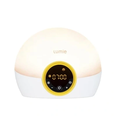 Image of Lumie Bodyclock Rise 100 Alarm Clock Simulates Sunrise &amp; Sunset Bedside Lamp with Customizable Light Intensity Wake Up Light, Night Reading Warm LEDs