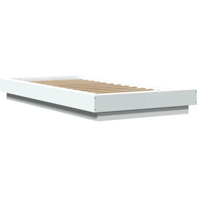 Image of vidaXL Bed Frame with LED Lights without Mattress White 90x190cm