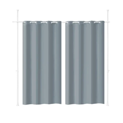 Image of Blackout Curtain with Adjustable Metal Rods,KLS12 DG Sobuy