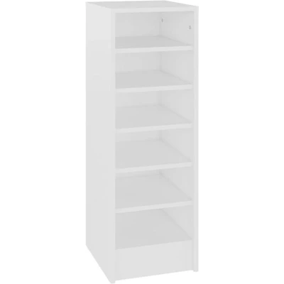 Image of vidaXL Shoe Cabinet White 31.5x35x90 cm Engineered Wood