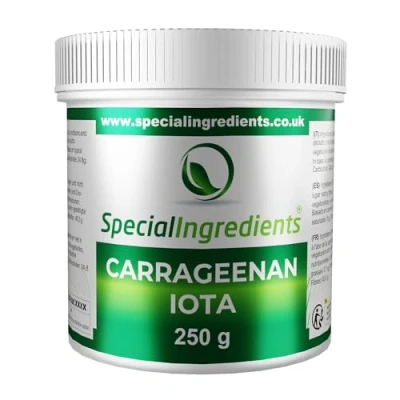 Image of Special Ingredients Carrageenan Iota 250g Premium Quality Powder Suitable for Vegans, Vegetarians &amp; OVO Lacto Non GMO Gluten Free Recyclable Plastic Container