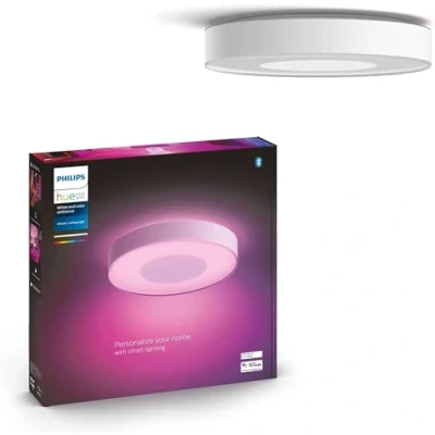 Image of Philips Hue New Infuse White and Colour Ambiance Smart Ceiling Light [Large White] with Bluetooth. Works Alex, Google Assistant Apple Homekit