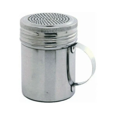 Image of Genware Stainless Steel Screw Top Shaker/Dredger Sugar Shaker Dredger, Cake Topper, Duster, Kitchen Powder