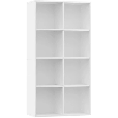 Image of vidaXL Book Cabinet/Sideboard White 66x30x130 cm Engineered Wood