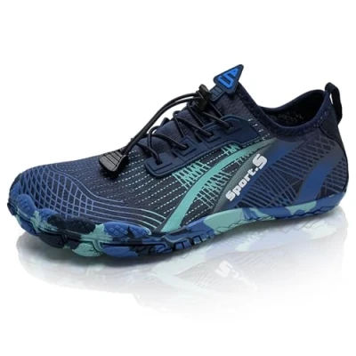 Image of Barefoot Shoes Mens Women Water Trail Running Beach Trainers for Gym Swim Snorkeling Surfing(A Blue, 5UK)