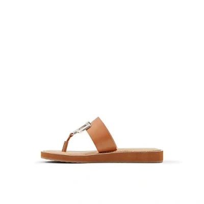 Image of Aldo Women&#039;s Tatyx Flat Sandal, Cognac, 6 UK