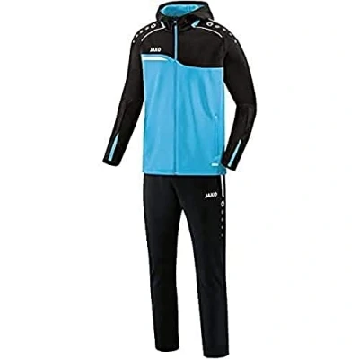 Image of JAKO Competition 2.0 M9618 Men&#039;s Tracksuit with Hood, Aqua/Black, XXL
