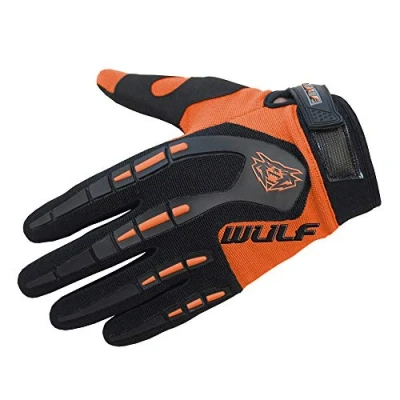 Image of Wulfsport Adult Attack Motocross Gloves MX Motorcycle Motorbike Orange L