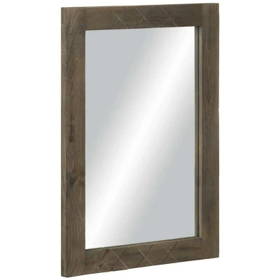 Image of vidaXL Bathroom Mirror Grey 50x3x70 cm Solid Wood Mango