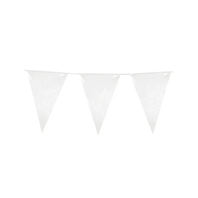 Image of Boland Elegant Decoration Bunting Banner 45x30 cm Durable White Plastic/Polyethylene, Perfect for Parties, Easy to Hang, Versatile Events.