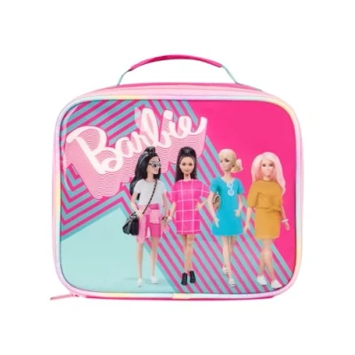 Image of Barbie Dream Insulated Kids Lunch Bag with Handle, Official Merchandise by Polar Gear, 600D Polyester Rectangular Food Cooler Reusable Thermal Cool for School Nursery Snacks Picnic