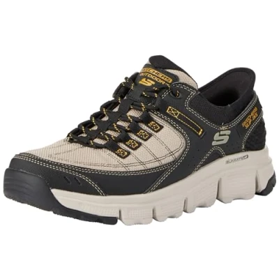 Image of Skechers Men&#039;s Summits at Trainers, Taupe Synthetic/Mesh/Black Trim, 12 UK