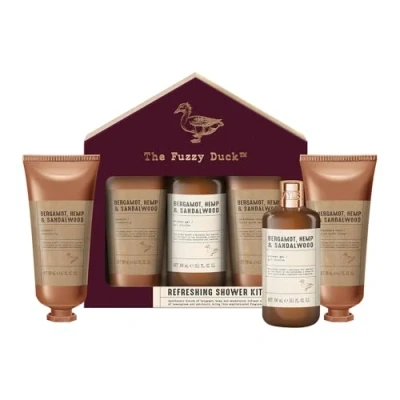 Image of Baylis &amp; Harding Bergamot, Hemp Sandalwood Refreshing Shower Kit Gift Set (Pack of 1) Vegan Friendly