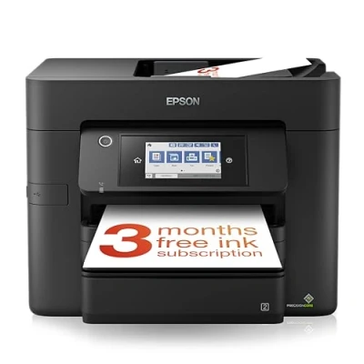 Image of Epson WorkForce WF 4830 All in One Wireless Colour Printer with Scanner, Copier, Fax, Ethernet, Wi Fi Direct and ADF , Black