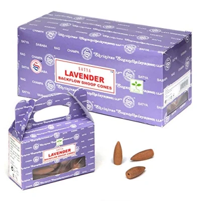 Image of B/6 Lavender Backflow Dhoop Cones by Satya