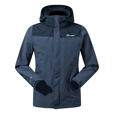 Image of Berghaus Men&#039;s Hillwalker Interactive Gore Tex Waterproof Shell Jacket, Breathable, Durable Coat, Carbon/Black, XS