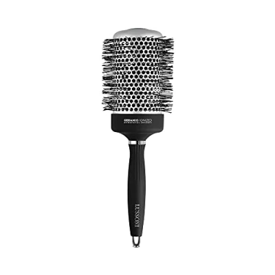 Image of TB TOOLS FOR BEAUTY T4B LUSSONI Professional Antistatic Styling Brush with Ribbed Bristles Black 65 mm Pack of 1