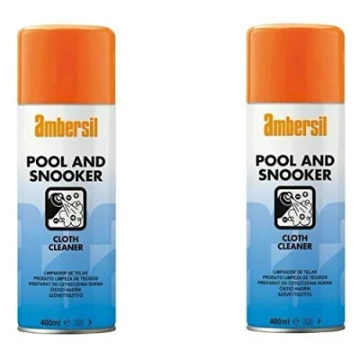 Image of 2 Tins of 400ml POOL or SNOOKER TABLES CLOTH VALETING/FABRIC CLEANING Spray
