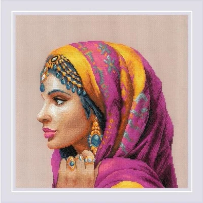 Image of RIOLIS Amazing Women. Middle East 2248, Cross Stitch Kits 11¾&quot;x11¾, for Beginners &amp; Advanced, Crossstitching Adult, Counted Stitching Kits, Embroidery Kit