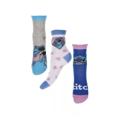 Image of Disney Lilo and Stitch 6221 Girls&#039; Socks Set of 3 Pairs, multi coloured, 27 30