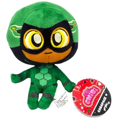 Image of BANDAI Miraculous Chibi Carapace Plush Toy From Tales Of Ladybug And Cat Noir 15cm Soft Super Cuddly Toys Bring Their Favourite TV Show To Life