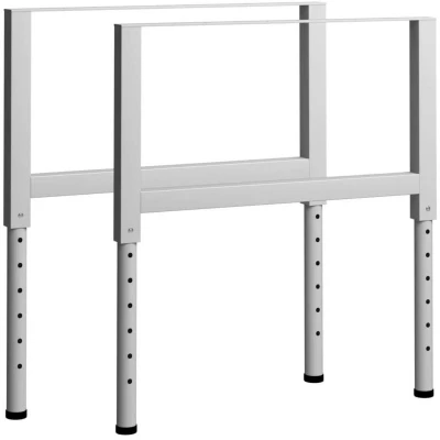 Image of vidaXL Adjustable Work Bench Frames 2 pcs Metal 85x(69 95.5) cm Grey