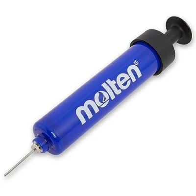 Image of Molten Football Basketball Volleyball Pump Valve Needle Stored in Handle Lightweight and Reliable Inflation Small Handheld Blue