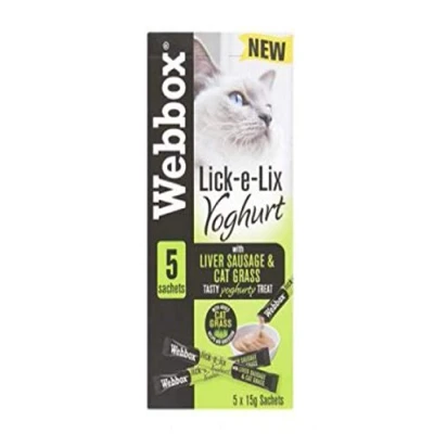 Image of LICK E LIX LIVER SAUSAGE &amp; CAT GRASS TREAT 5PK REWARD DELIGHT KITTEN (3X)