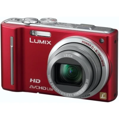 Image of Panasonic Lumix DMC TZ10 Digital Camera 12 Megapixel 12x Optical Zoom 7.6 cm (3 Inch) Display Image Stabiliser Geo Tagging Red (Renewed)
