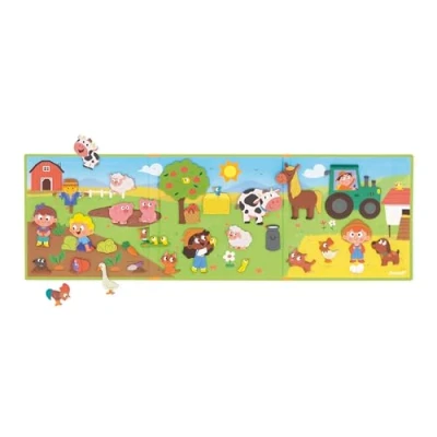 Image of Janod Magnéti&#039;Stories The Farm 30 Magnet Educational Game Children’s FSC Cardboard Toy Develops Imagination &amp; Fine Motor Skills 3 Years +, J05451