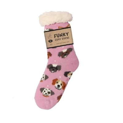 Image of Bartleby Ladies Sherpa Socks Perfect Puppies