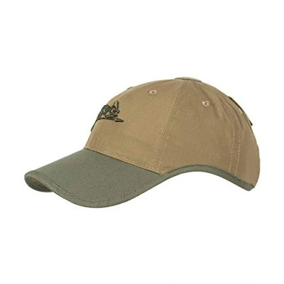 Image of Helikon Tex Men&#039;s Logo Cap Polycotton Ripstop Coyote/Olive Green A, Green, Universal
