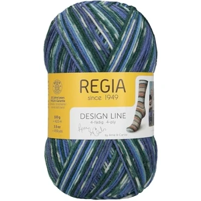 Image of Regia Schachenmayr Design Line 4 Thread, 100G winter night Handknitting Yarns