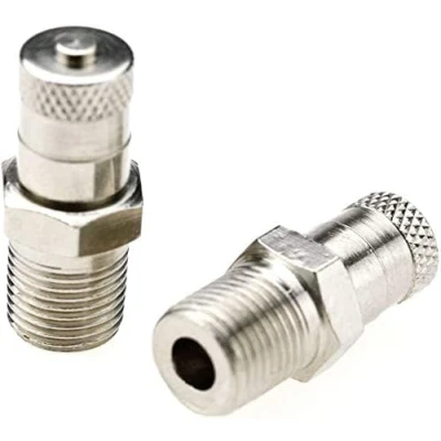 Image of 2 pcs 1/8 Inch BSPT BSP Schrader Tank Valve 25mm Wheel Air Compressor 35 Bar 500 PSI