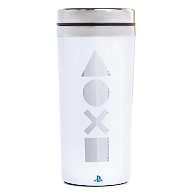 Image of Paladone PP7927PS Playstation Travel Mug PS5 Officially Licensed Merchandise, White, 15 ounces